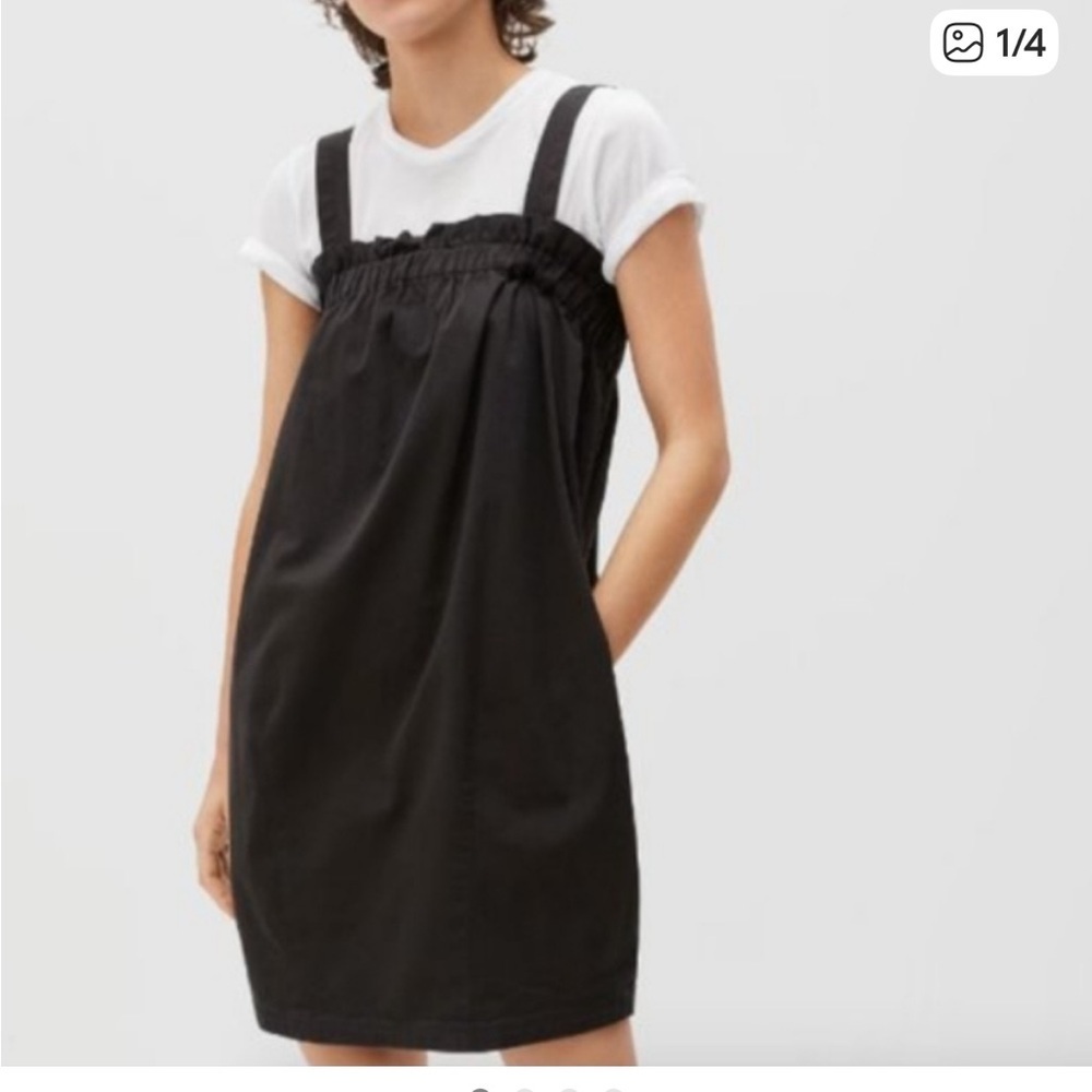 Everlane The Paperbag Dress in black